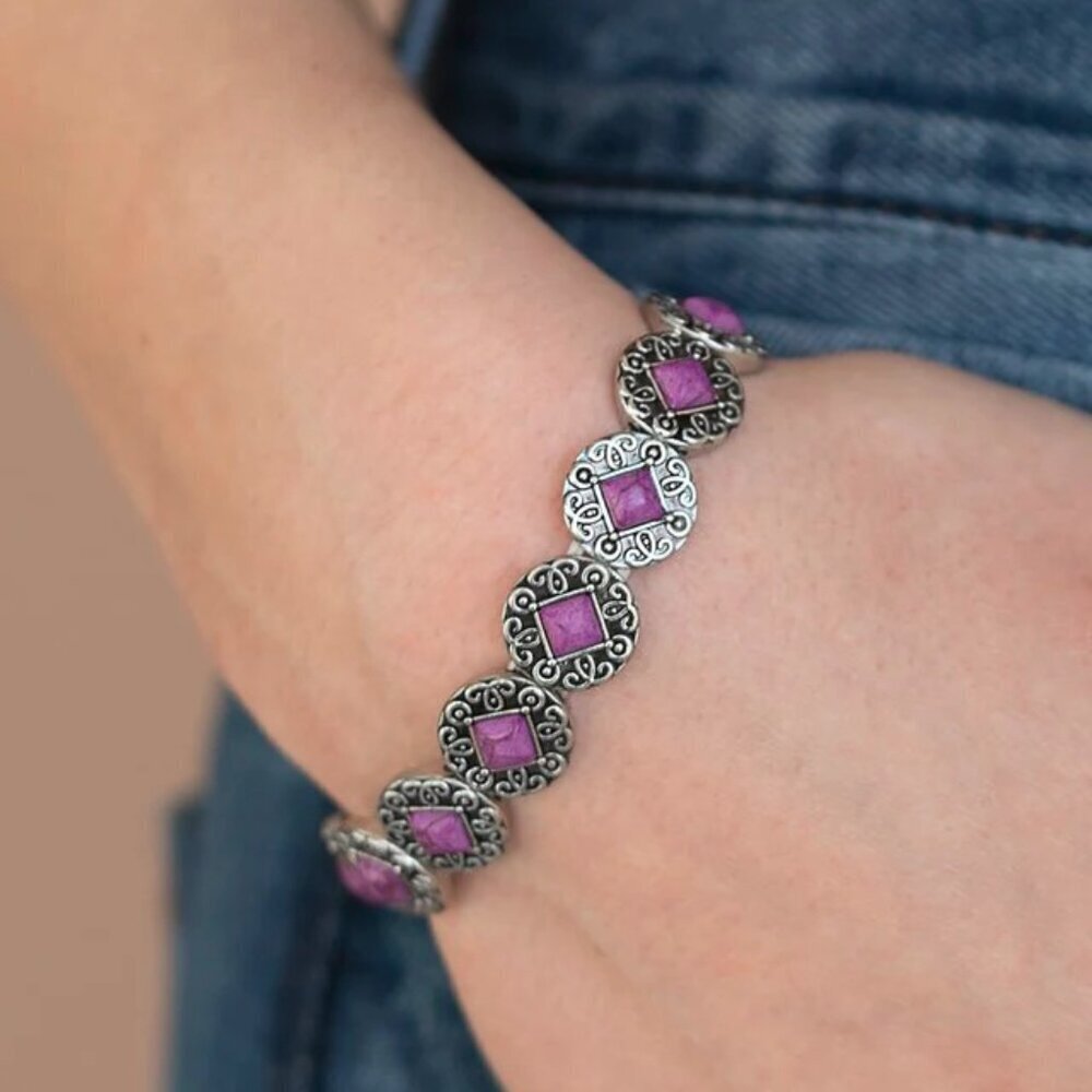 Paparazzi Jewelry - Desert Dilemma - Purple Bracelet - Vintage